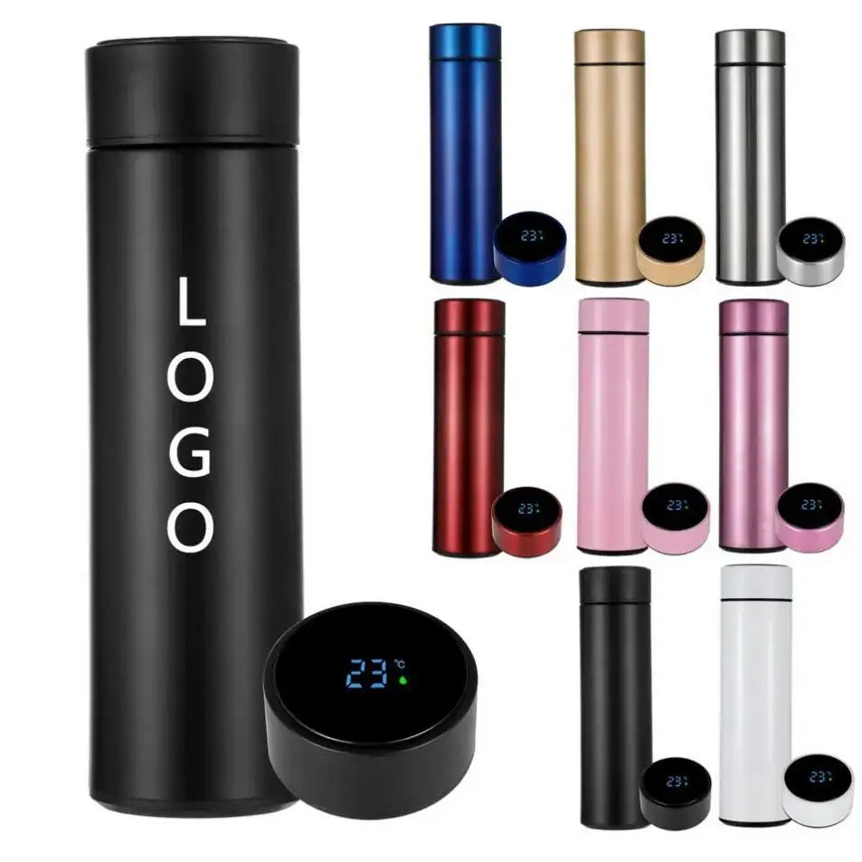 BPA Free Double Wall 500Ml Vacuum Flask Self-Cleaning LED UV Water Bottle Smart Purifier Eco-Friendly Water Bottle